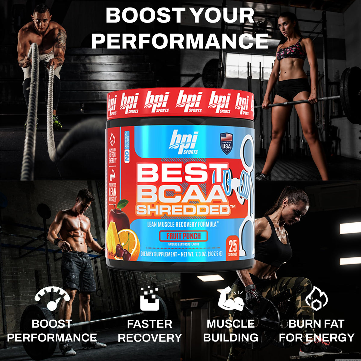 BPI Sports Best BCAA Shredded Caffeine-Free Thermogenic Recovery