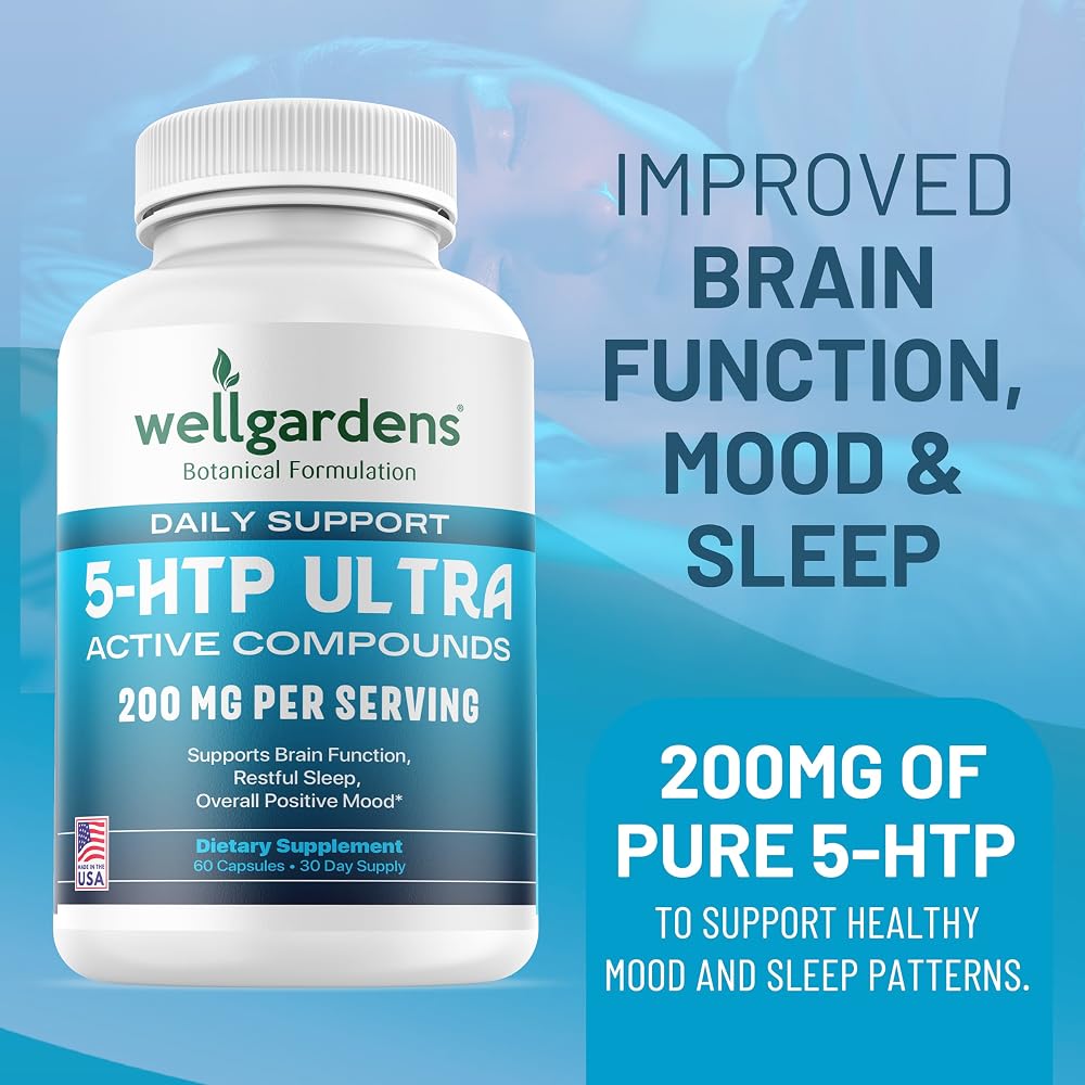Wellgardens 5-HTP 200 mg for Sleep & Mood - 60 Capsules - image 2