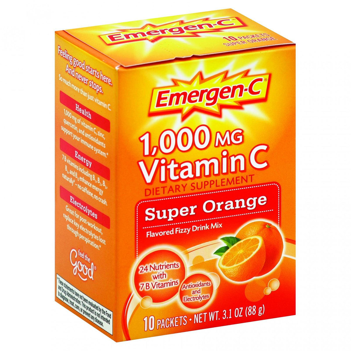 Alacer Emergen-C Orange Vitamin C Powder - 10 Packets