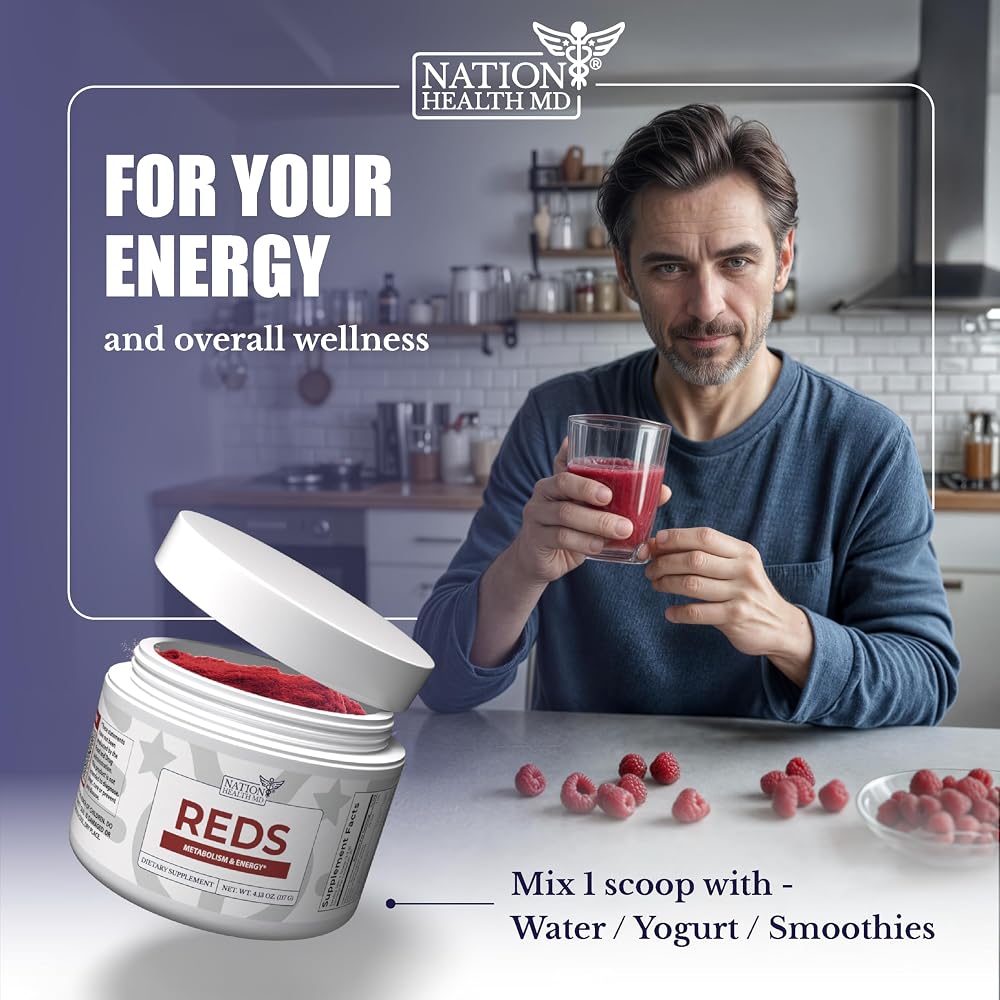 NATION HEALTH MD Super Reds Powder with Probiotics - 30 Servings - image 7