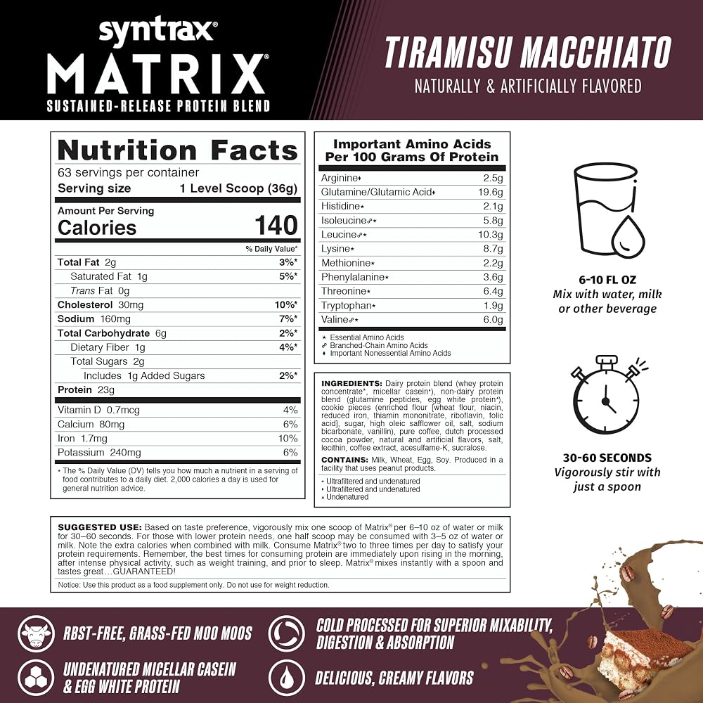 Syntrax Nutrition Matrix Sustained-Release Protein Blend