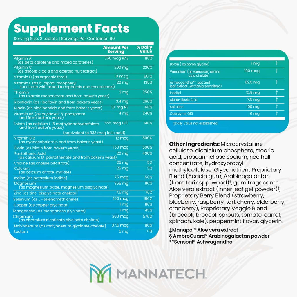Mannatech Catalyst Multivitamin - 120 Tablets - image 2