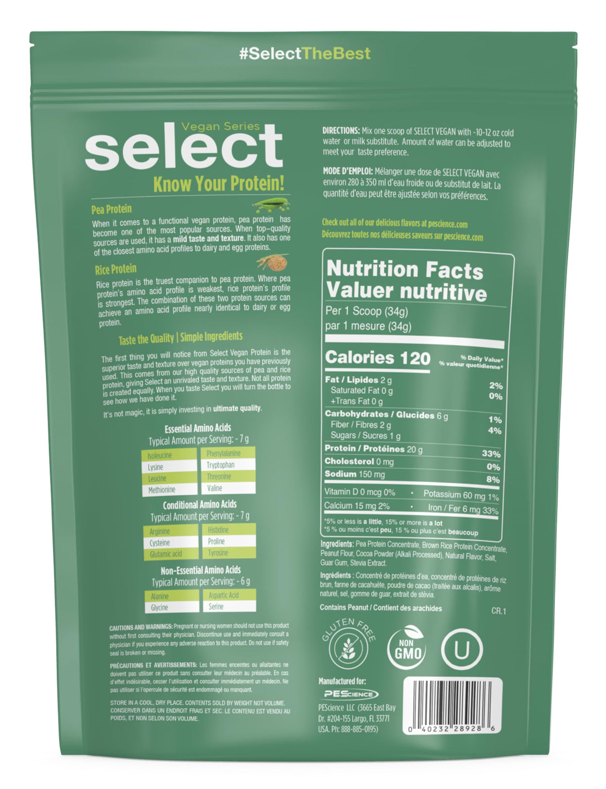 PEScience Select Vegan Protein Powder