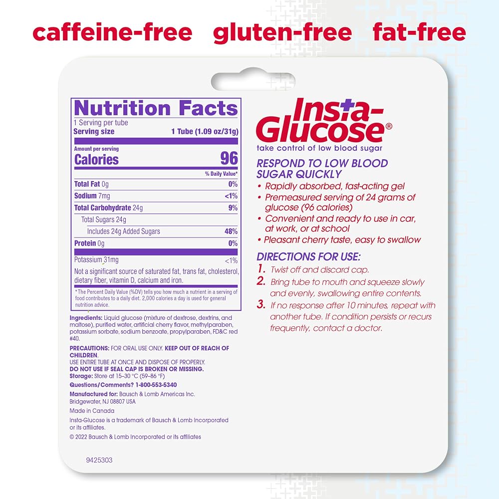 Insta-Glucose Gel Cherry Flavor - 1.09 oz - image 2