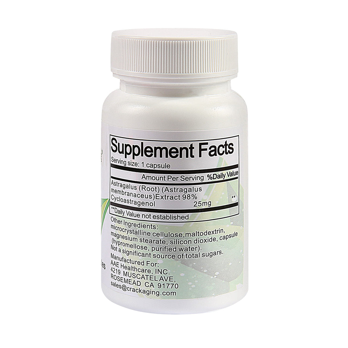 Crackaging Super-Absorption Cycloastragenol 98% 25mg Anti-Aging