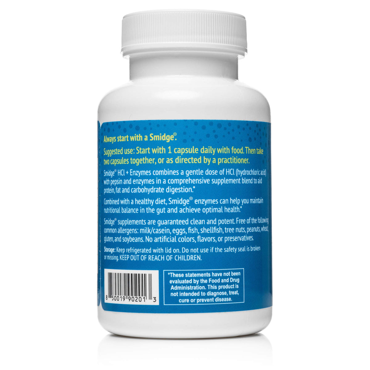 Smidge HCl + Enzymes Digestion Support - 120 Capsules - image 2