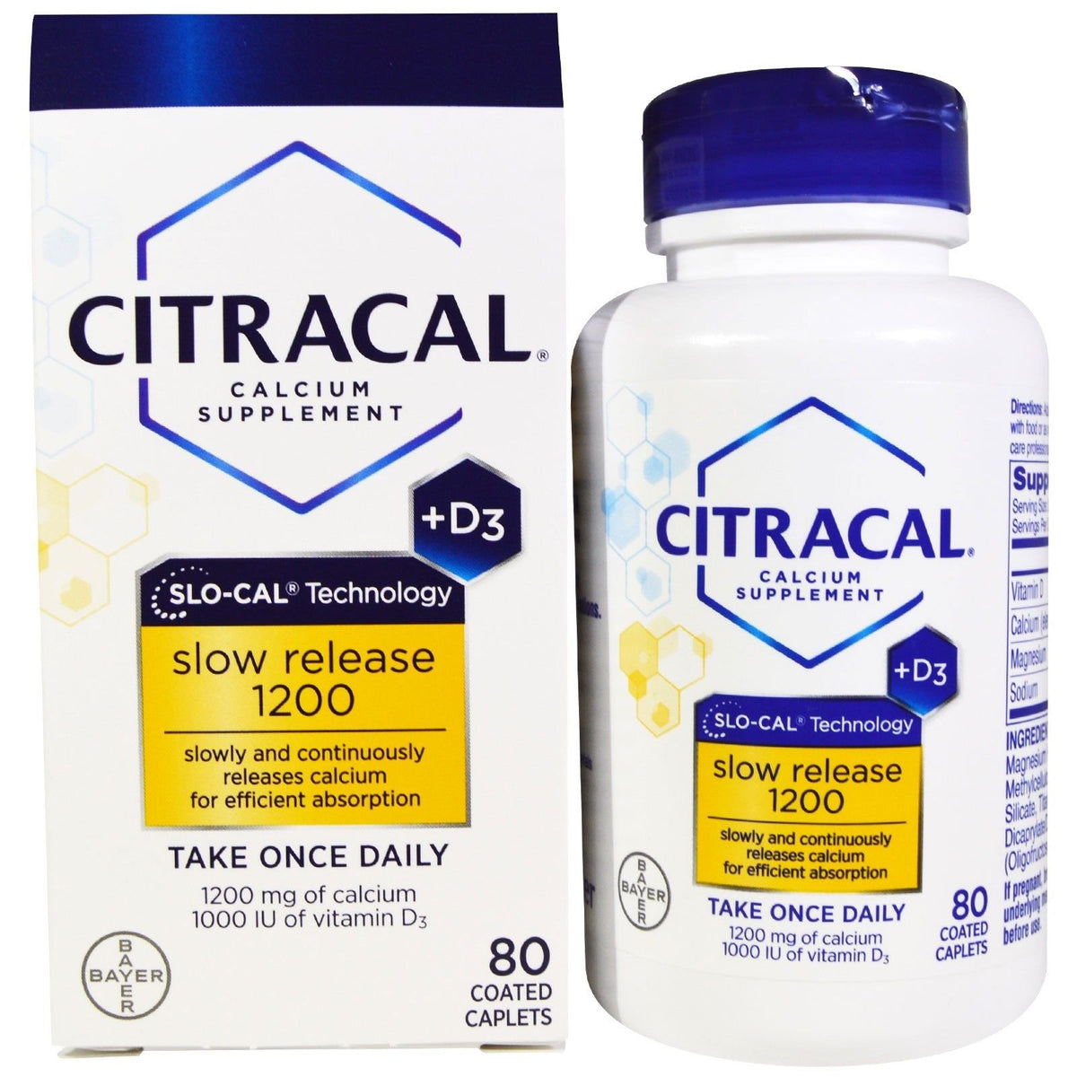 Citracal Calcium Slow Release 1200 + D3 Supplement - 240 Caplets