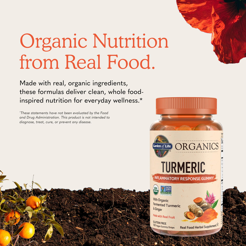 Garden of Life Organics Turmeric Inflammatory Response Gummies - 120 Count - image 6