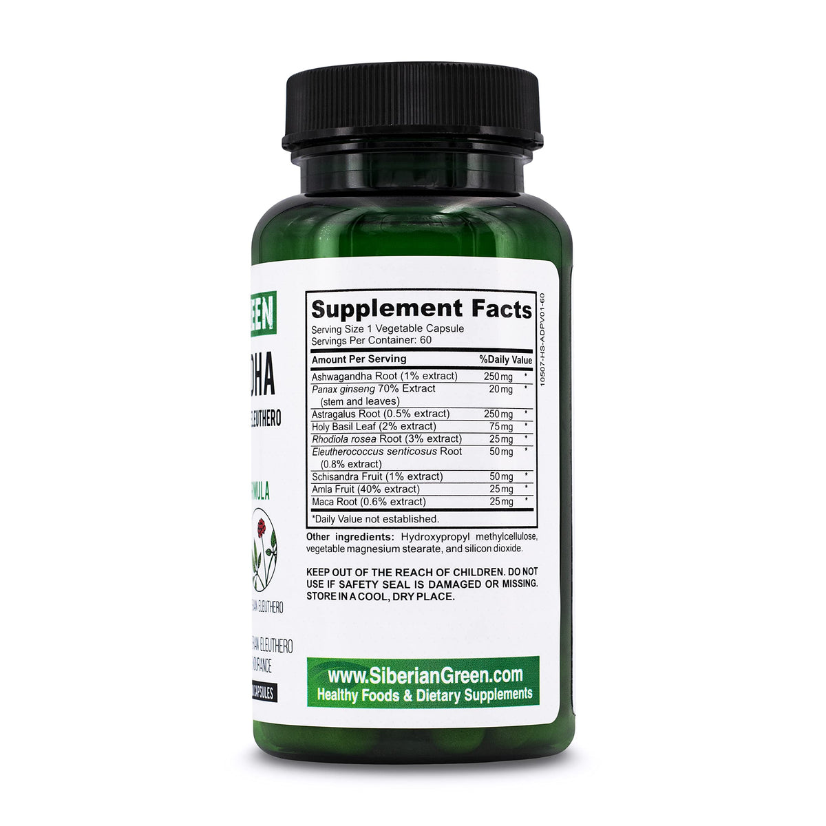 Siberian Green Ashwagandha Root with Astragalus & Eleuthero - 60 Capsules - image 5