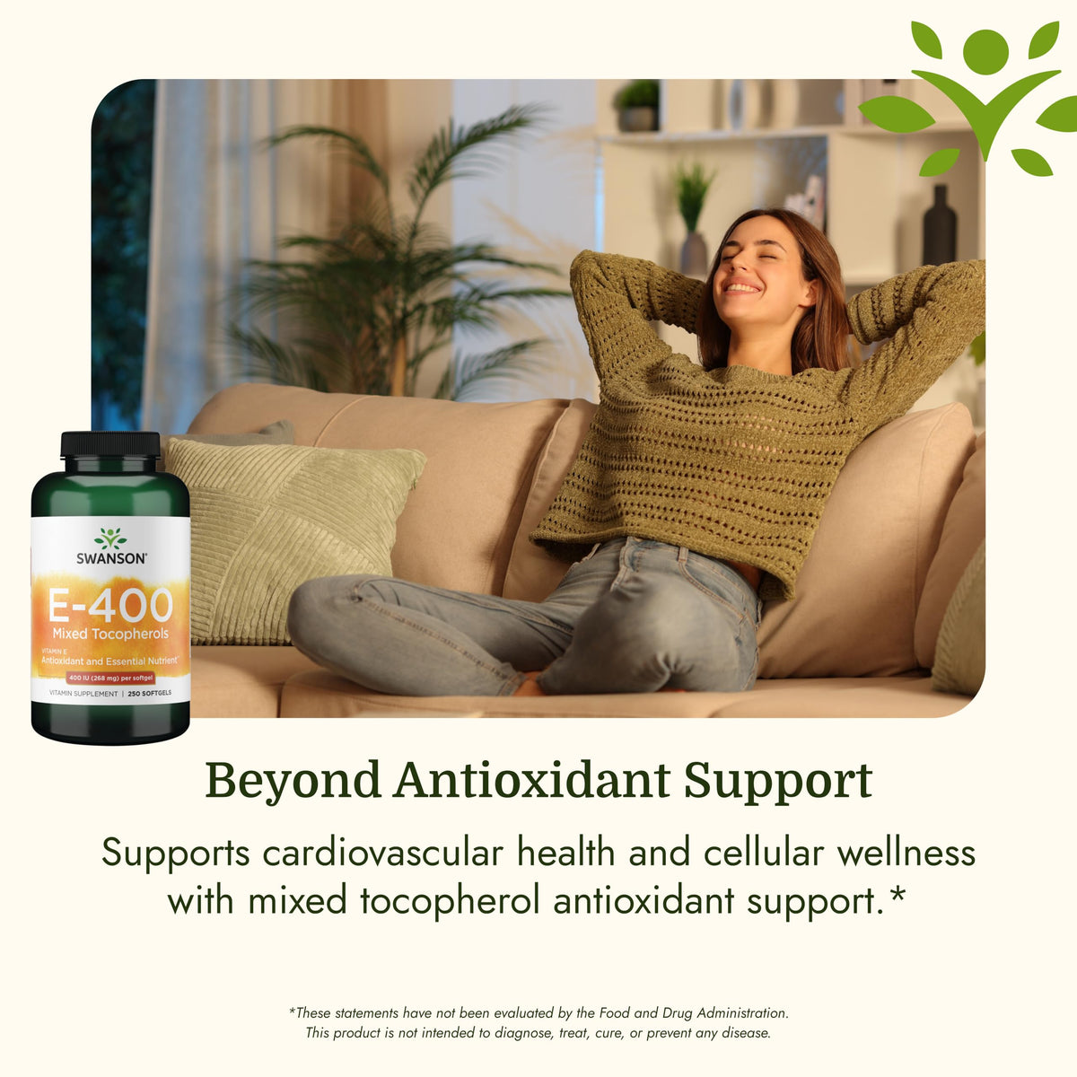 Swanson E-400 Mixed Tocopherols 400 IU - 250 Softgels - image 5