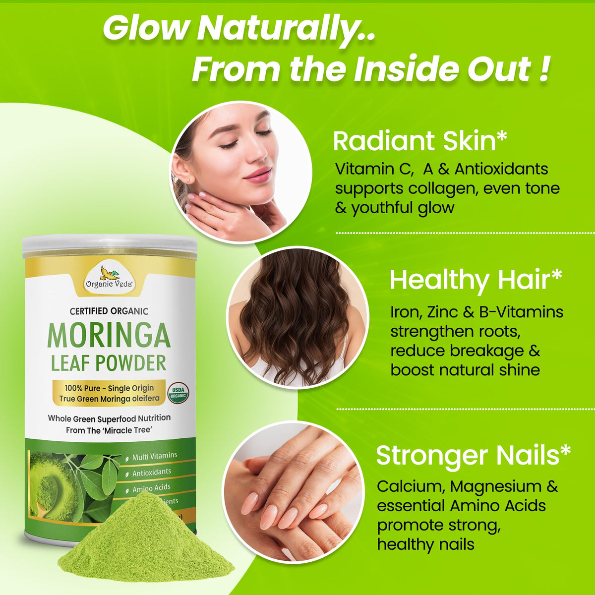 Organic Veda Moringa Powder - 16 oz - image 5