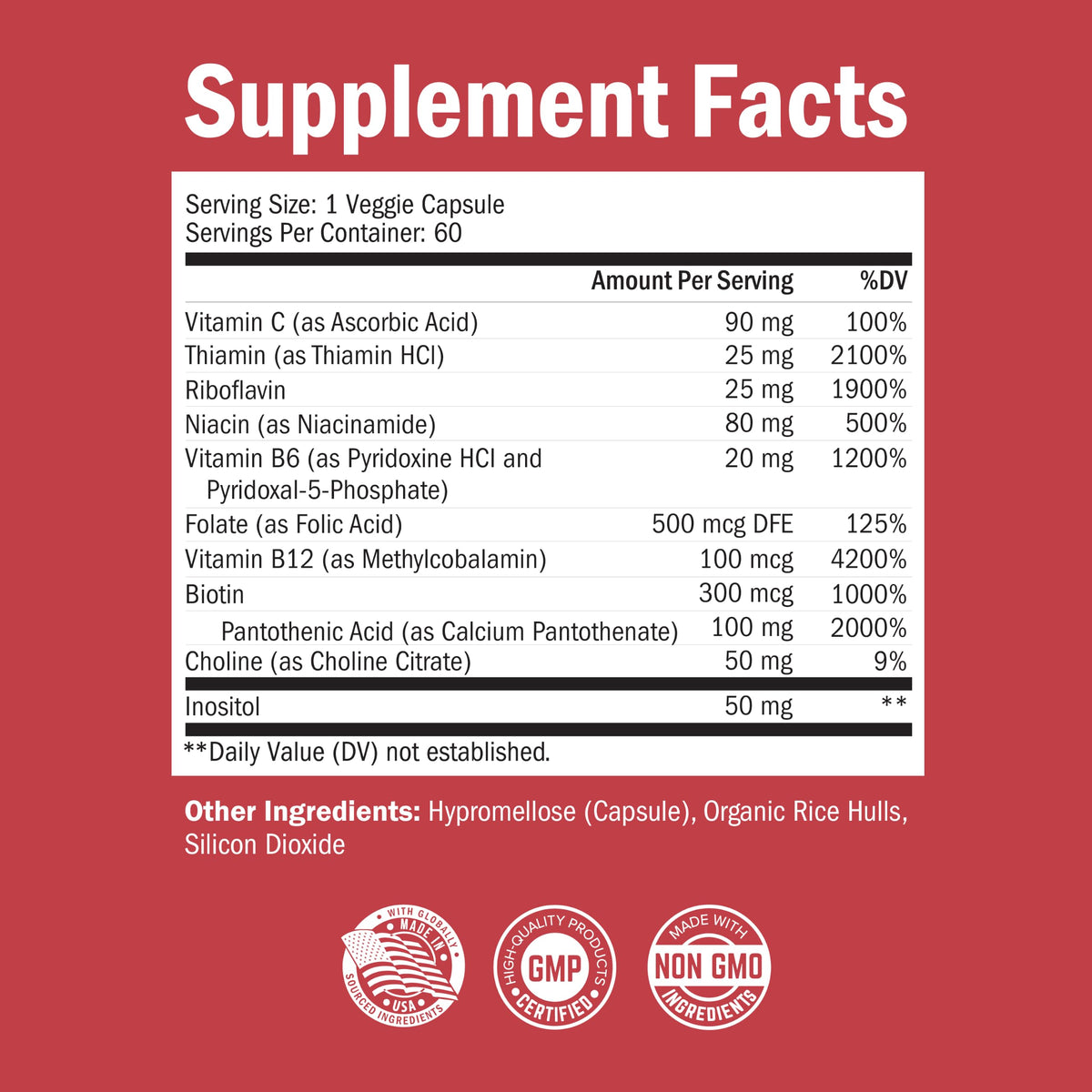 BioSchwartz Vitamin B Complex with Vitamin C - 60 Capsules - image 5