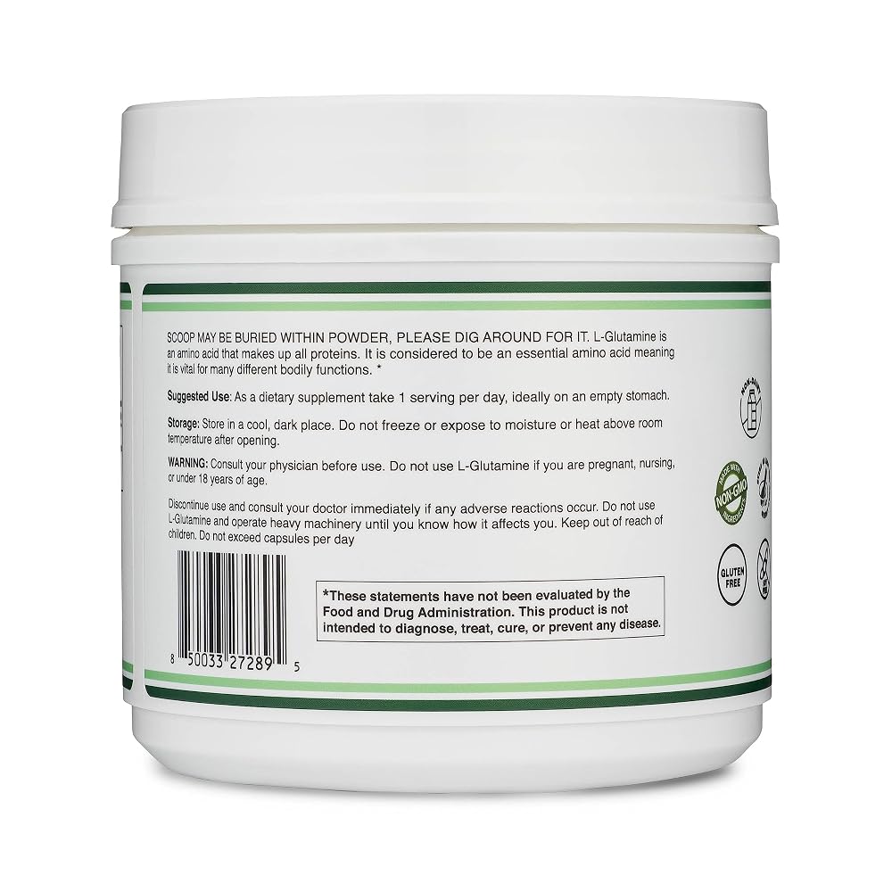 Double Wood Supplements L-Glutamine Powder 5g - 100 Servings - image 4