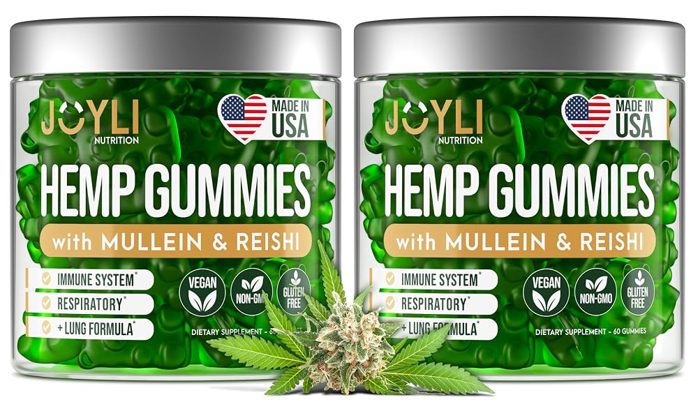 JOYLI Nutrition Hemp Gummies for Lung Support - 120 Count