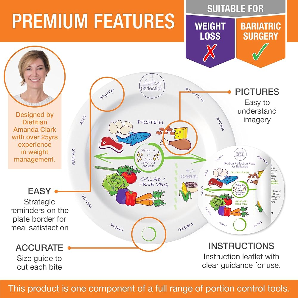 Portion Perfection Melamine Bariatric Portion Control Plate 8" - 1 Pack - image 3
