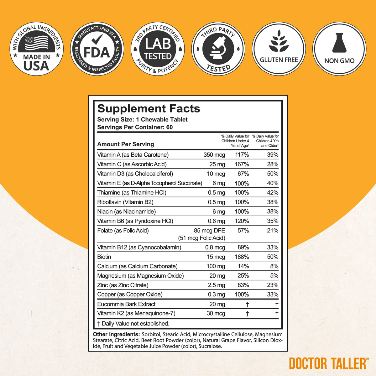 NuBest Doctor Taller Kids Multivitamin Calcium Chewable Tablets - 720 Count - image 4