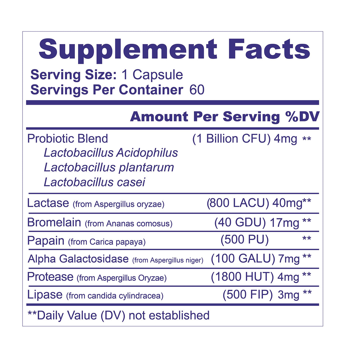 Ni una dieta más Digestive Enzymes for Multiple Foods - 60 Capsules - image 4