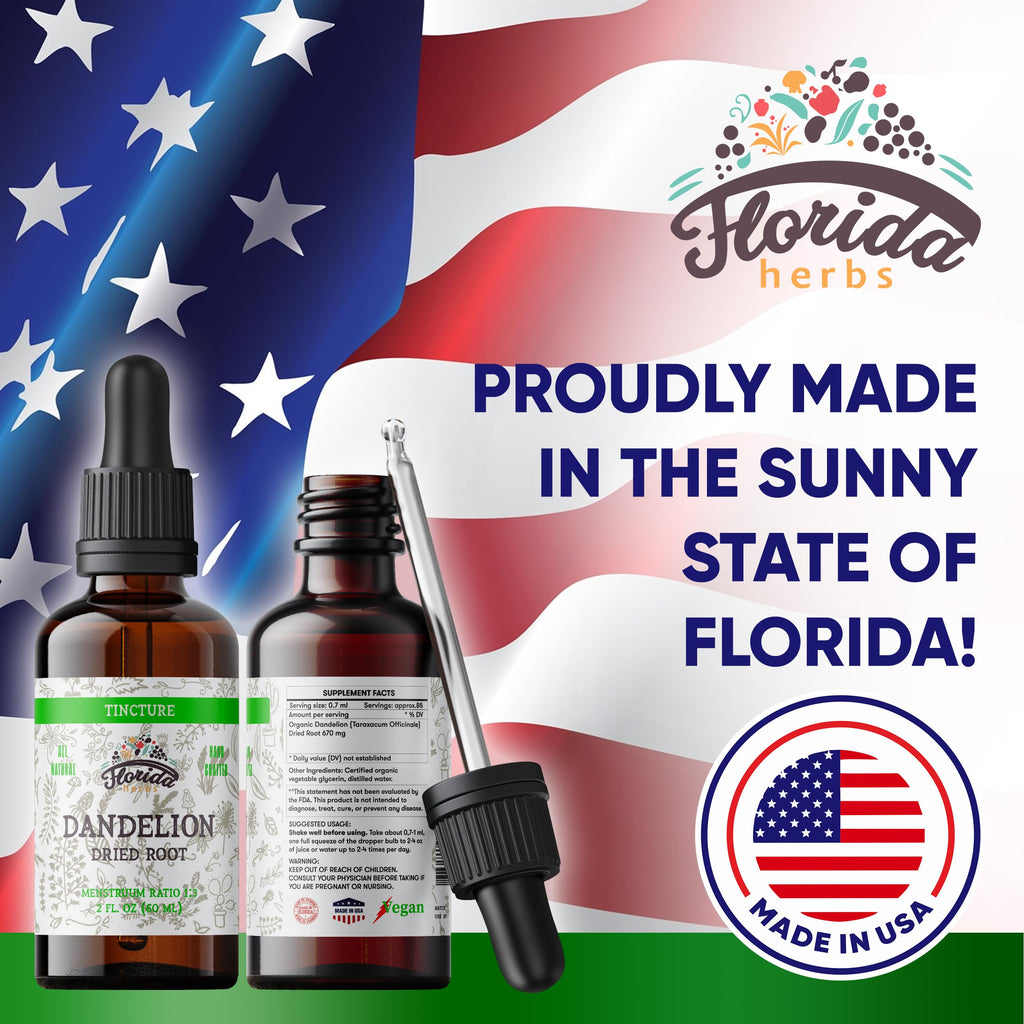 Florida Herbs Dandelion Root Tincture Organic Extract - 2 oz - image 6