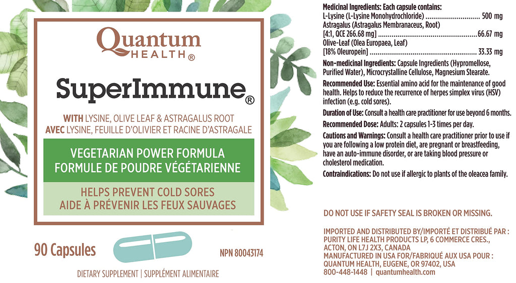 Quantum Health Super Immune+ Power Formula - 90 Vegetarian Capsules - image 3