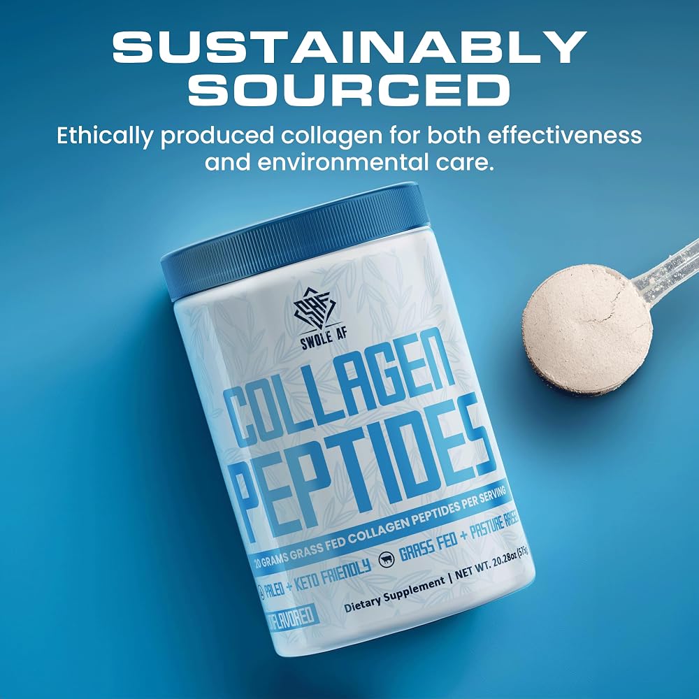 Swole AF Collagen Peptides Powder - 20.28 oz - image 7