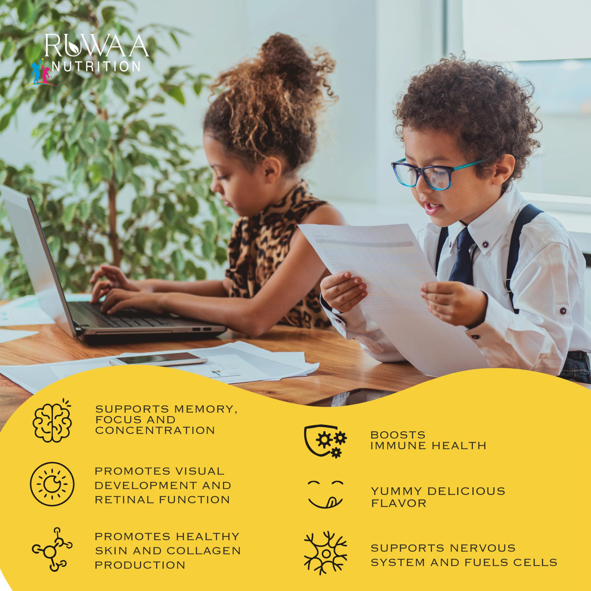 RUWAA NUTRITION Omega 3 Gummies for Kids