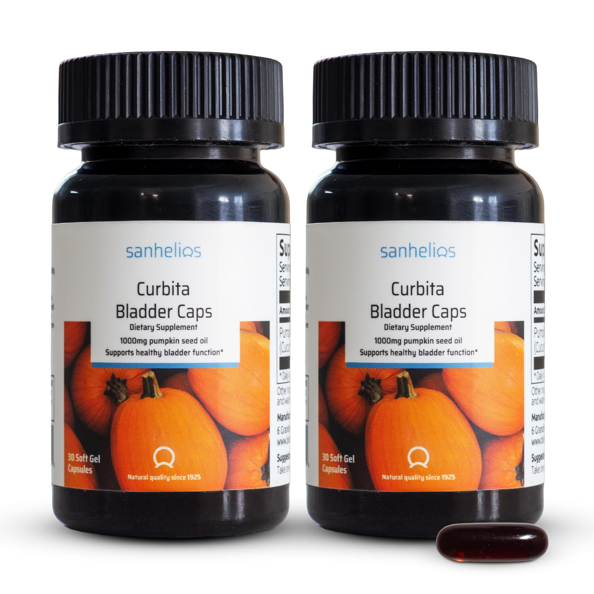 Sanhelios Curbita Pumpkin Seed Oil Capsules Bladder Support - 60 Count