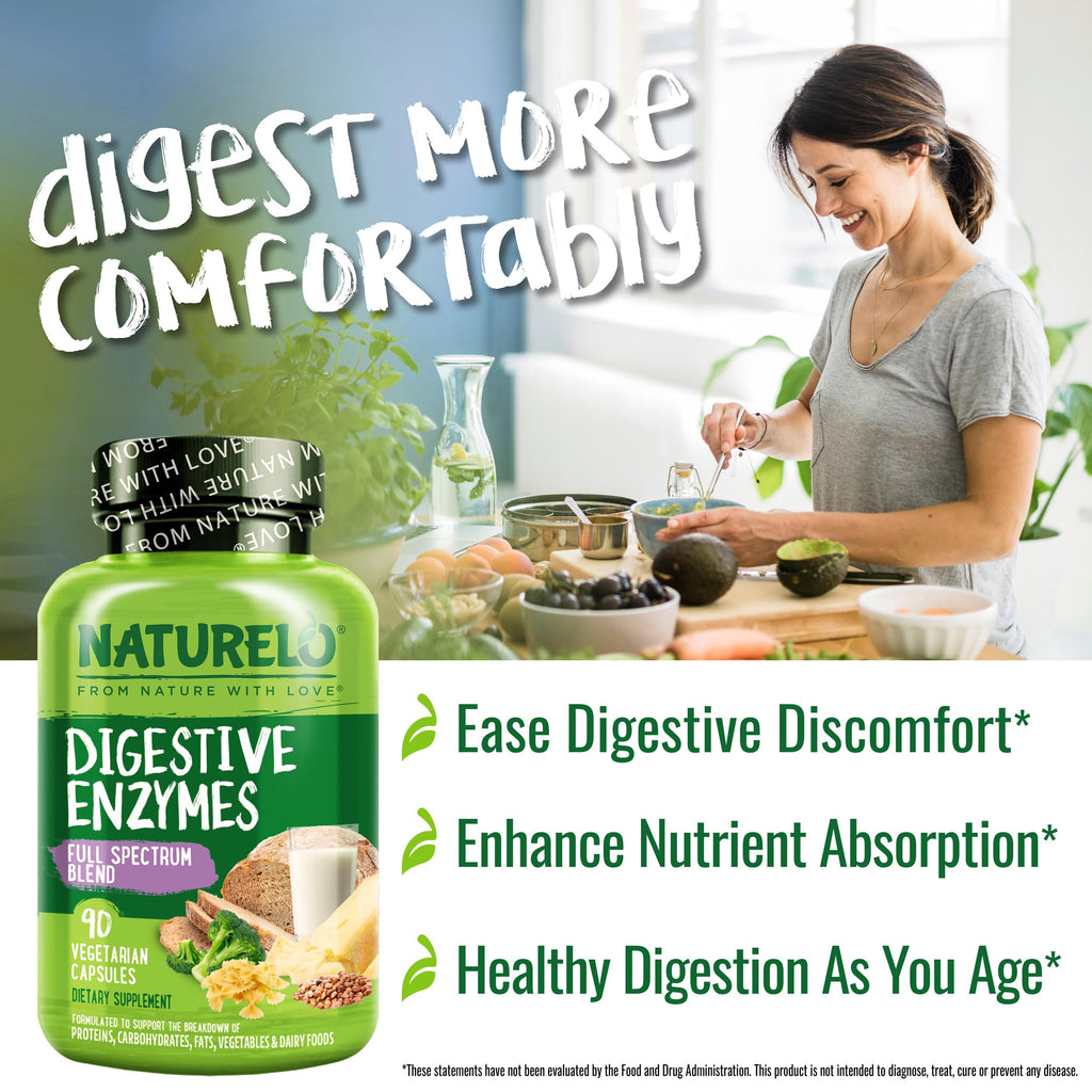 Naturelo Capsules digestive Enzymes support The Breakdown Of Carbs