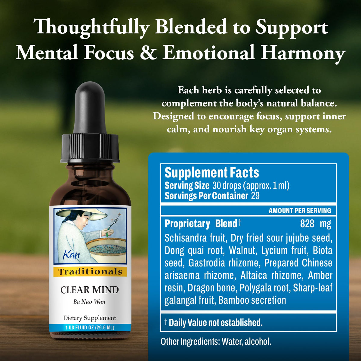 Kan Herbs Clear Mind Formula Liquid Extract - 1 fl oz - image 3