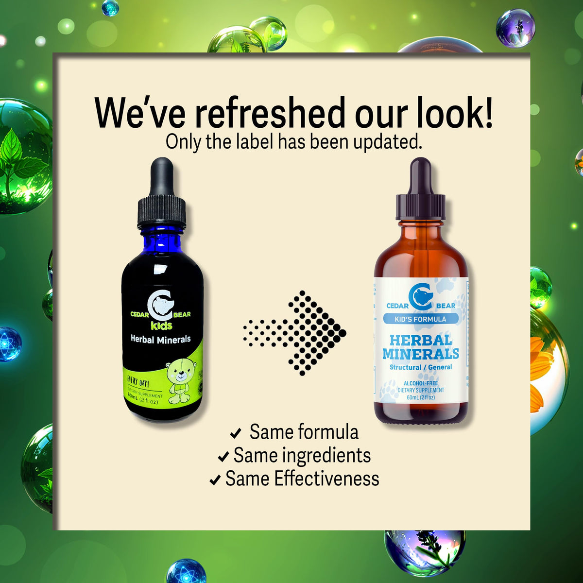 Cedar Bear Naturales Herbal Minerals for Kids Liquid Supplement - 2 Fl Oz - image 3