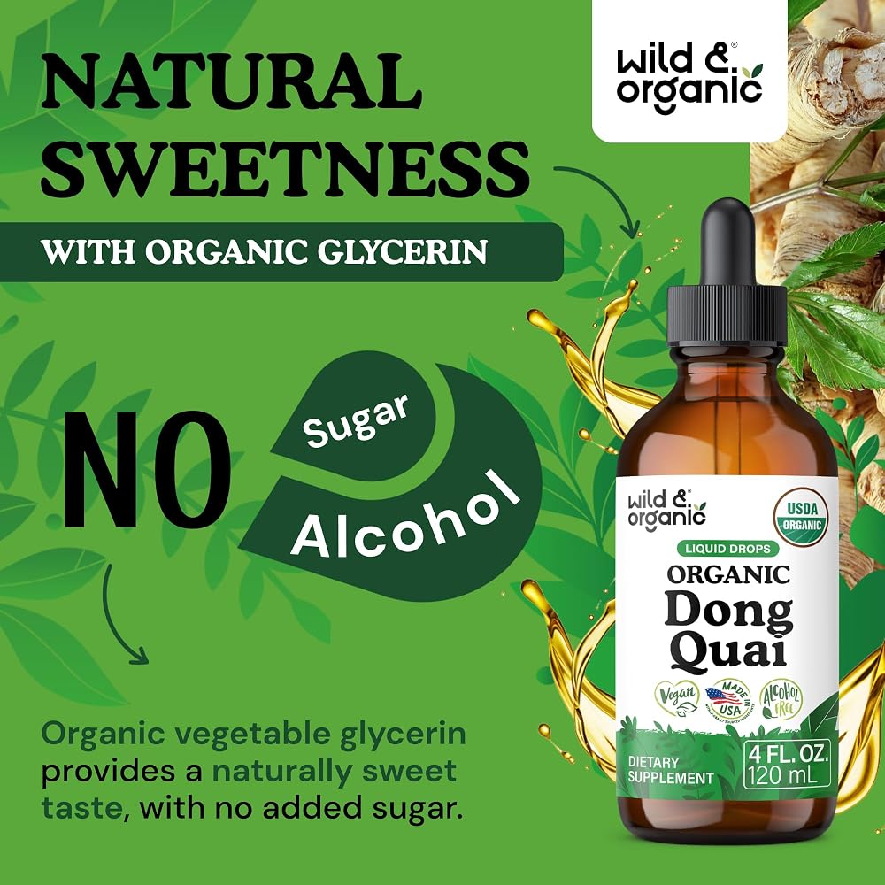 Wild & Organic Dong Quai Supplement for Menopause Support - 4 fl oz - image 6