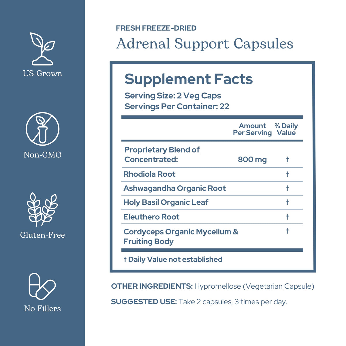 Eclectic Institute Adrenal Support Rhodiola Ashwagandha - 45 Capsules - image 2