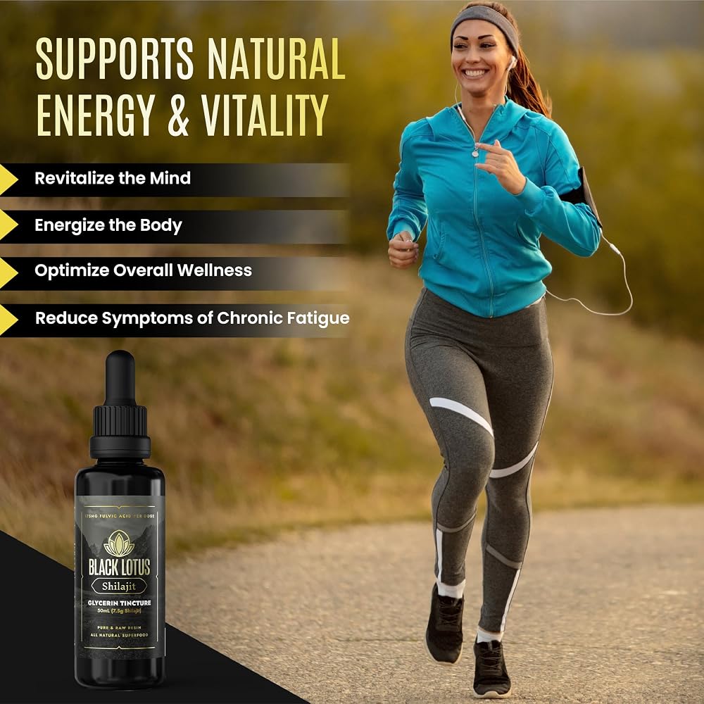 Black Lotus Pure Shilajit Resin Liquid Tincture for Energy & Focus - 50ml - image 4