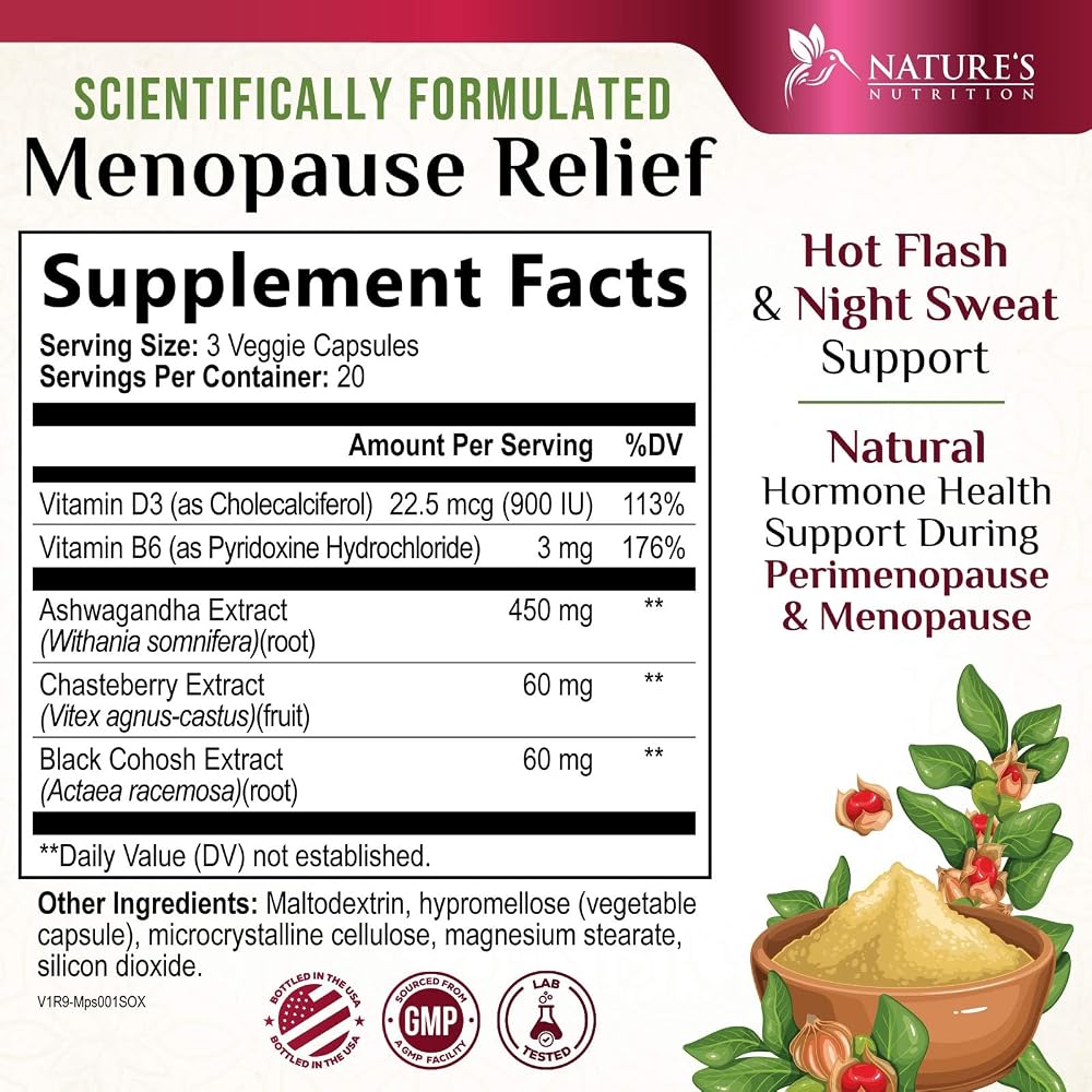 Nature's Nutrition Menopause Supplement with Dong Quai & Black Cohosh - image 2