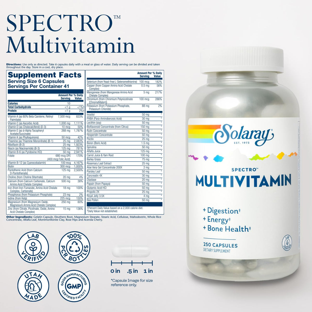SOLARAY Spectro Multivitamin with Iron