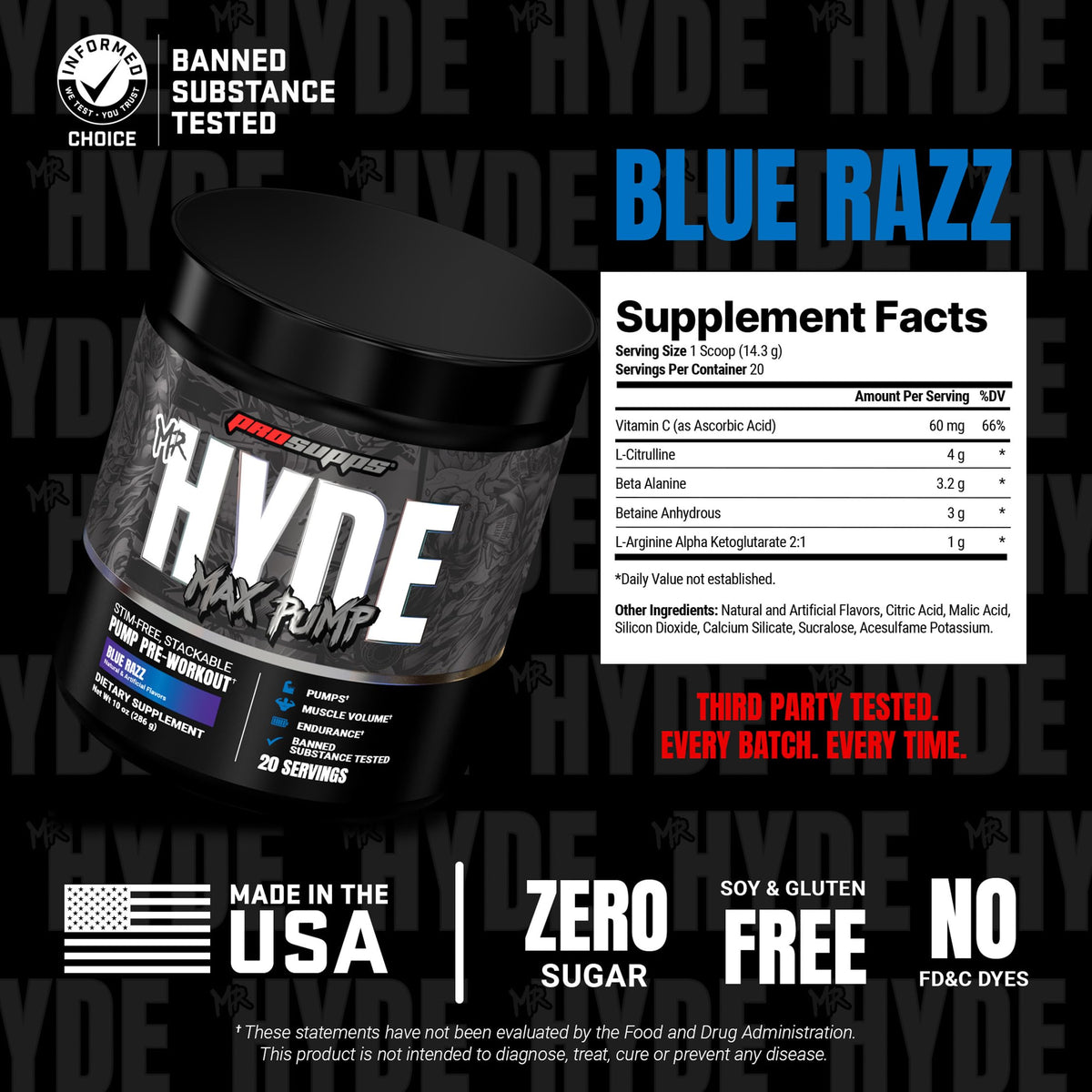 ProSupps Mr. Hyde Max Pump Pre-Workout Powder - 20 Servings - image 5