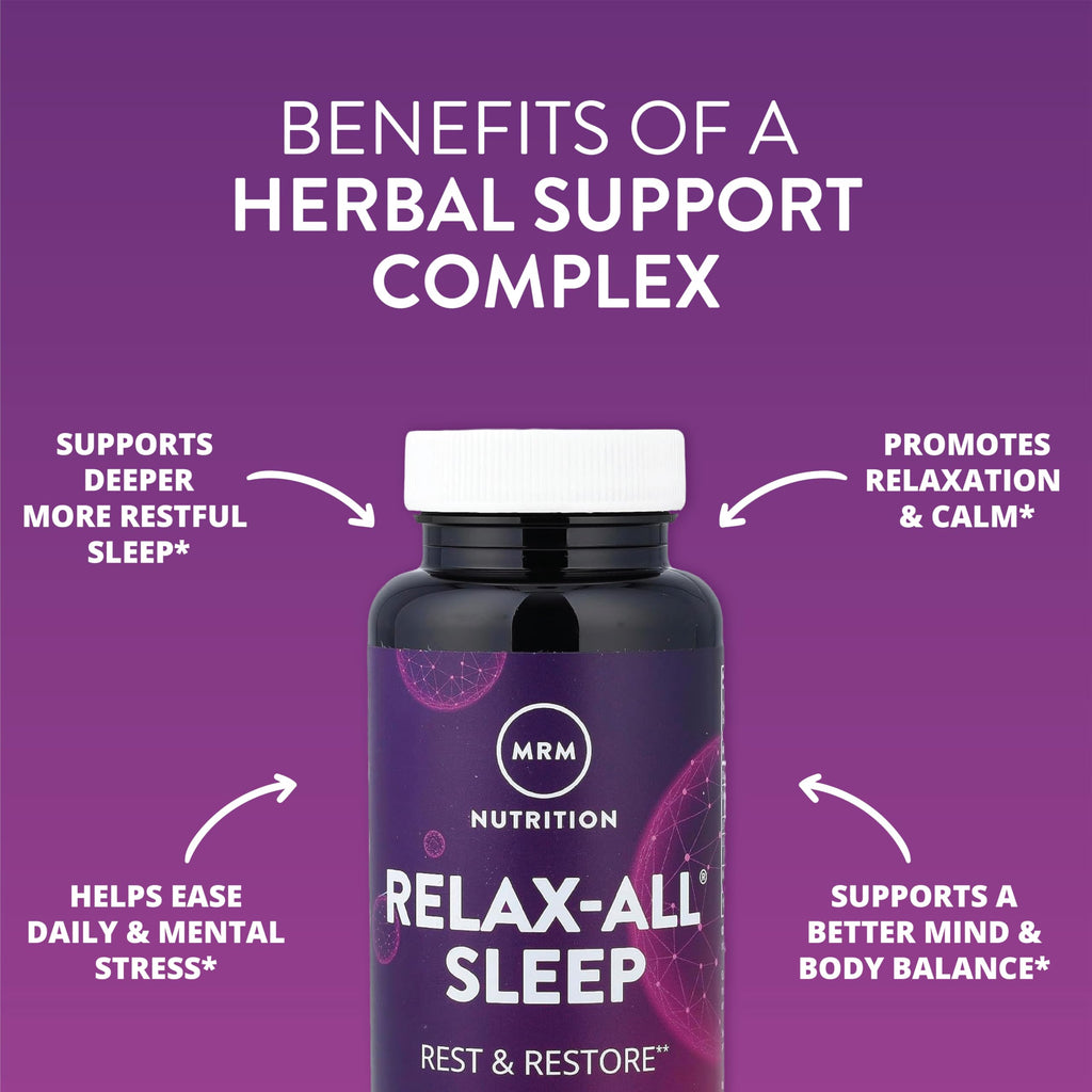 MRM Relax-All Sleep Supplement for Women & Men - 60 Capsules - image 4