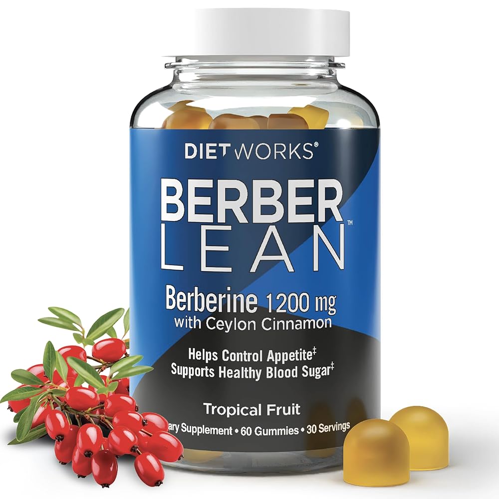DietWorks BerberLean Gummies with Berberine & Ceylon Cinnamon - 60 Count