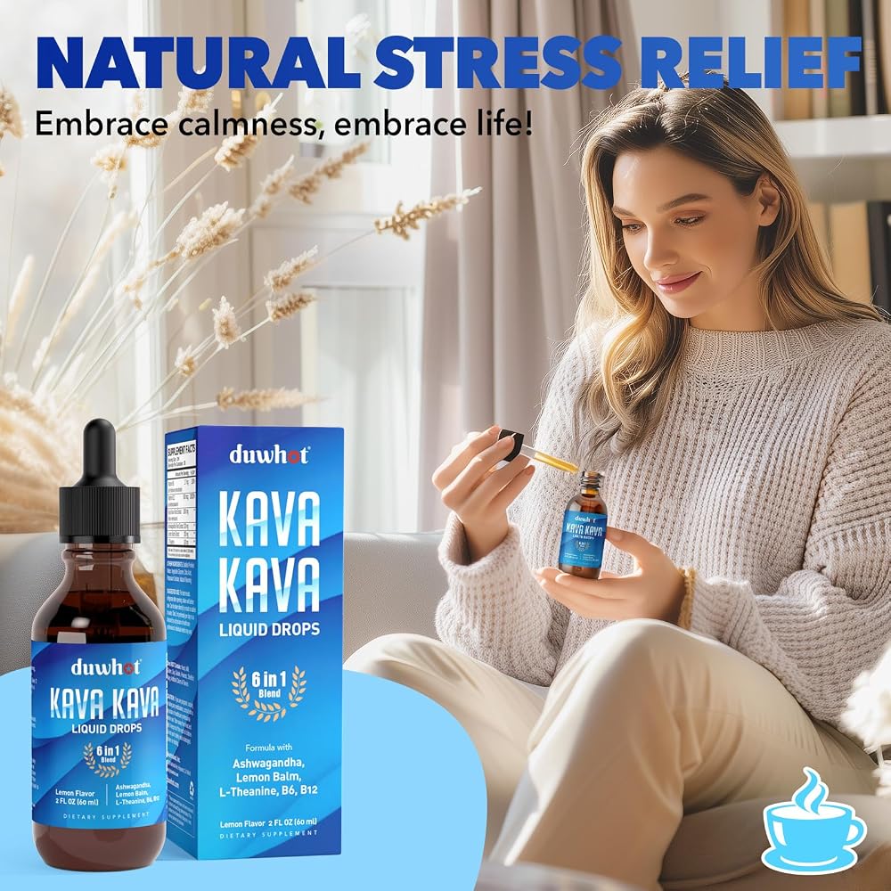 duwhot Kava Kava Extract Liquid Drops for Relaxation - 2 Fl Oz - image 4