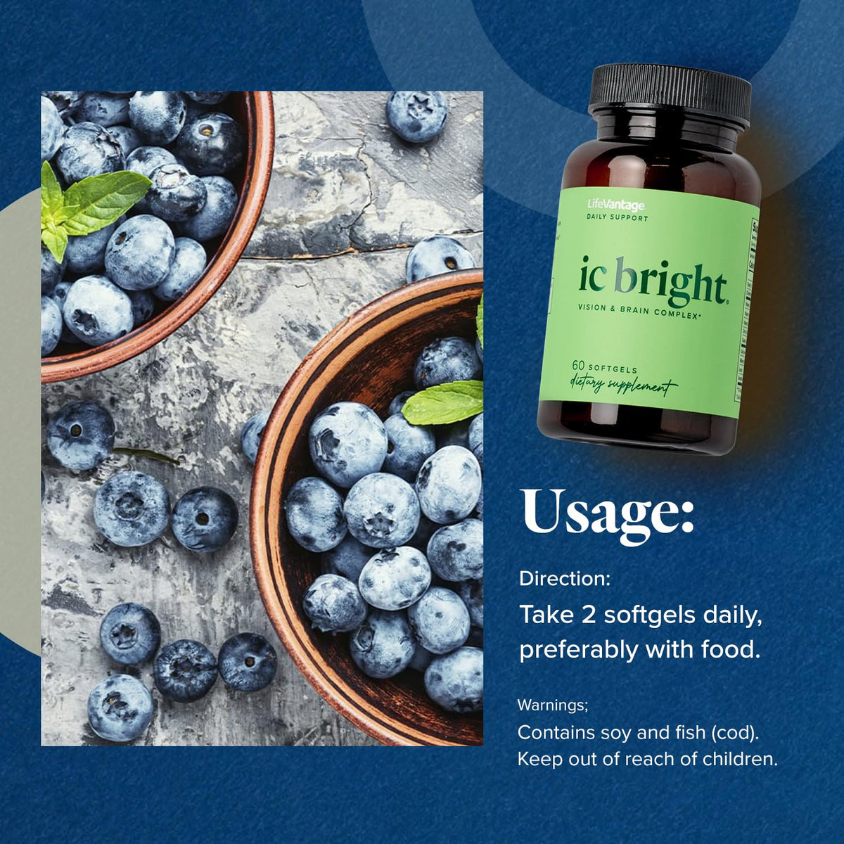 LifeVantage IC Bright Eye and Brain Health Supplement - 60 Softgels - image 6