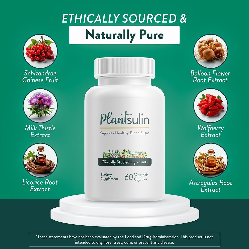 Plantsulin Blood Sugar Support 11 Plant Extracts - 180 Capsules - image 4