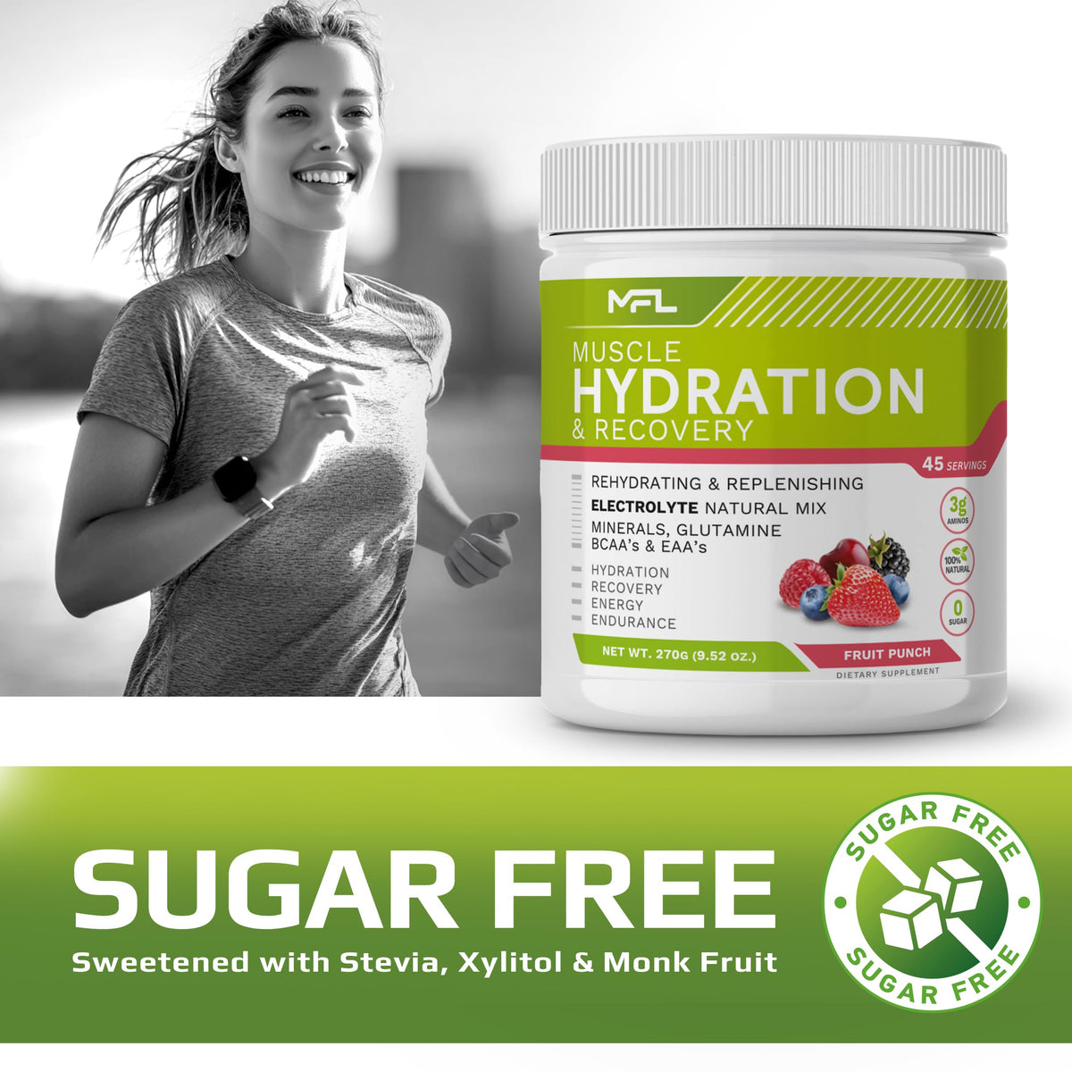 MUSCLE FOOD LABS Hydration and Electrolyte Recovery Mix Powder - 45 Servings - image 4