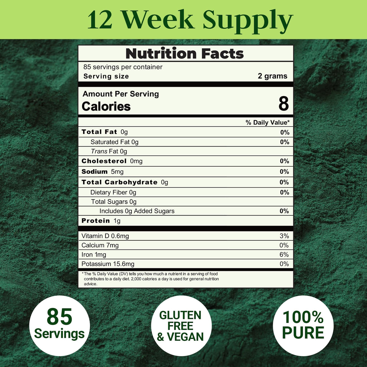 Good Natured Spirulina Chlorella Powder - 85 Servings - image 4