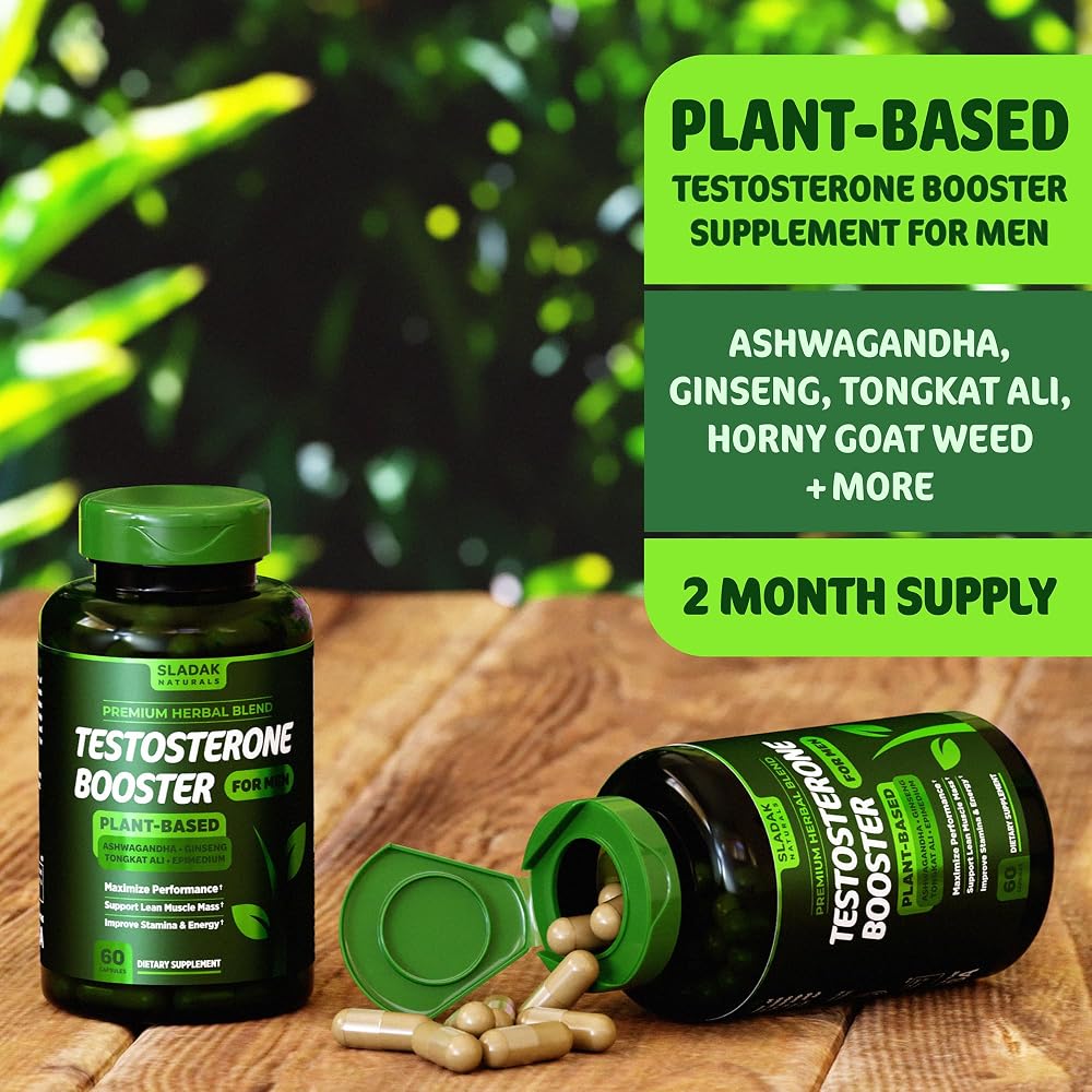 SLADAK NATURALS Testosterone Booster for Men - 120 Capsules - image 7