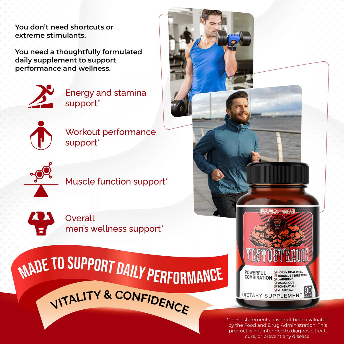 AUMETO Advanced Goat Weed 7-in-1 with Tribulus & L-Arginine - 90 Capsules - image 3