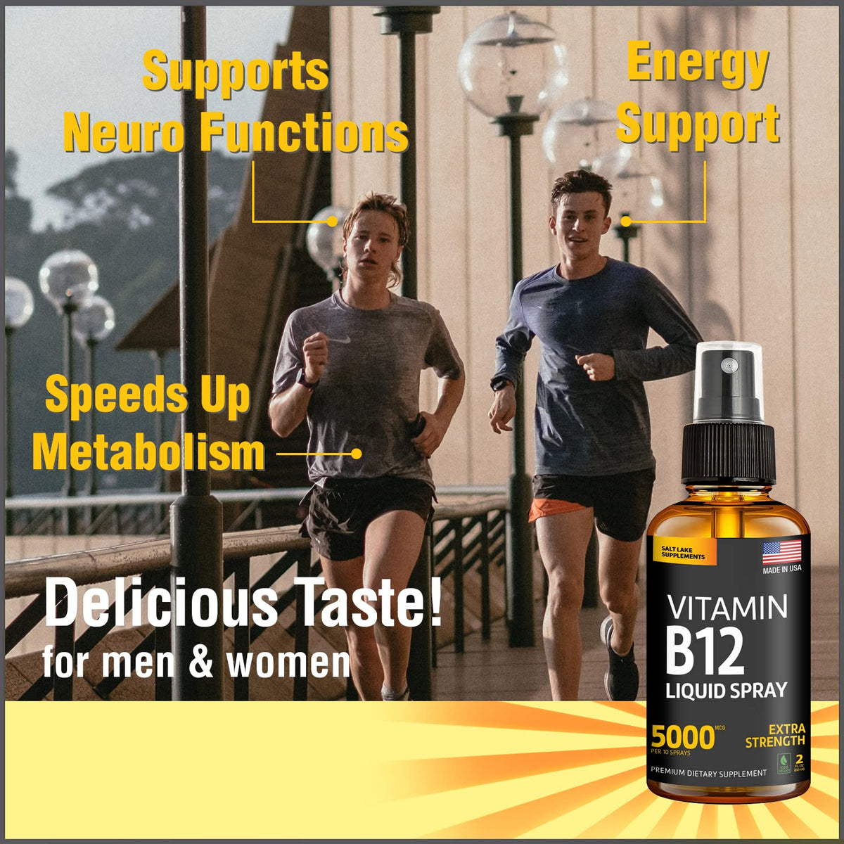 Salt Lake Supplements Vitamin B12 Sublingual Spray 5000 mcg - 2 Fl Oz - image 4