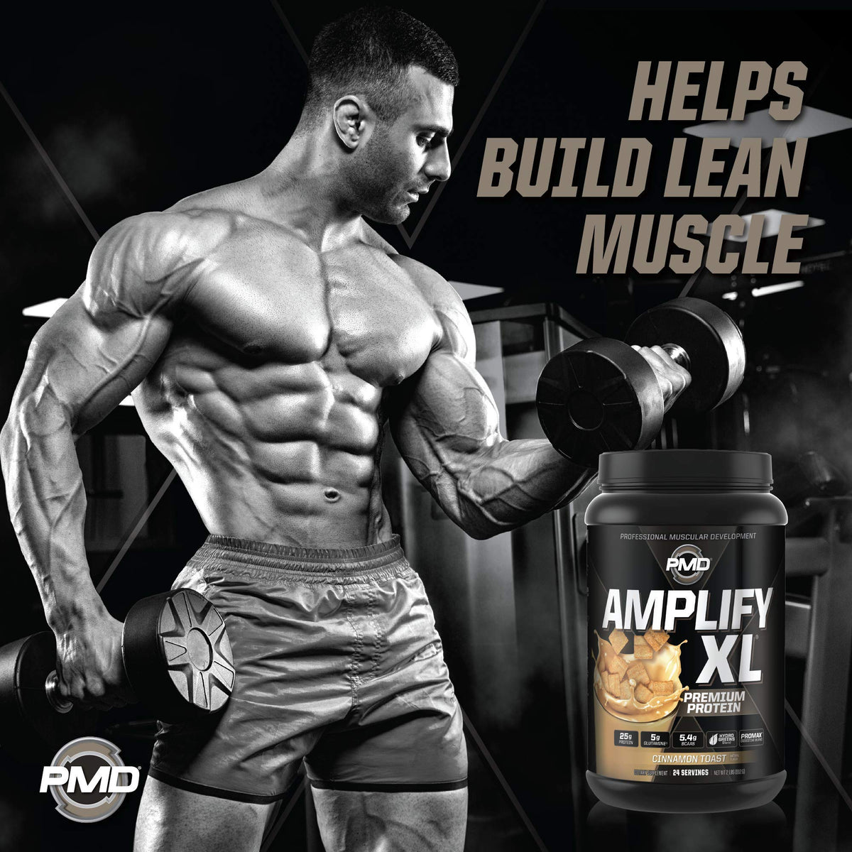 PMD Sports Amplify XL Whey Protein Hydro Greens Blend