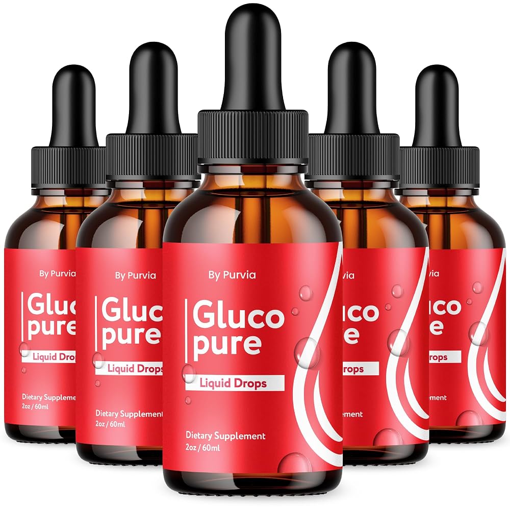 Purvia Gluco Pure Liquid Drops Advanced Formula - 10 Fl Oz