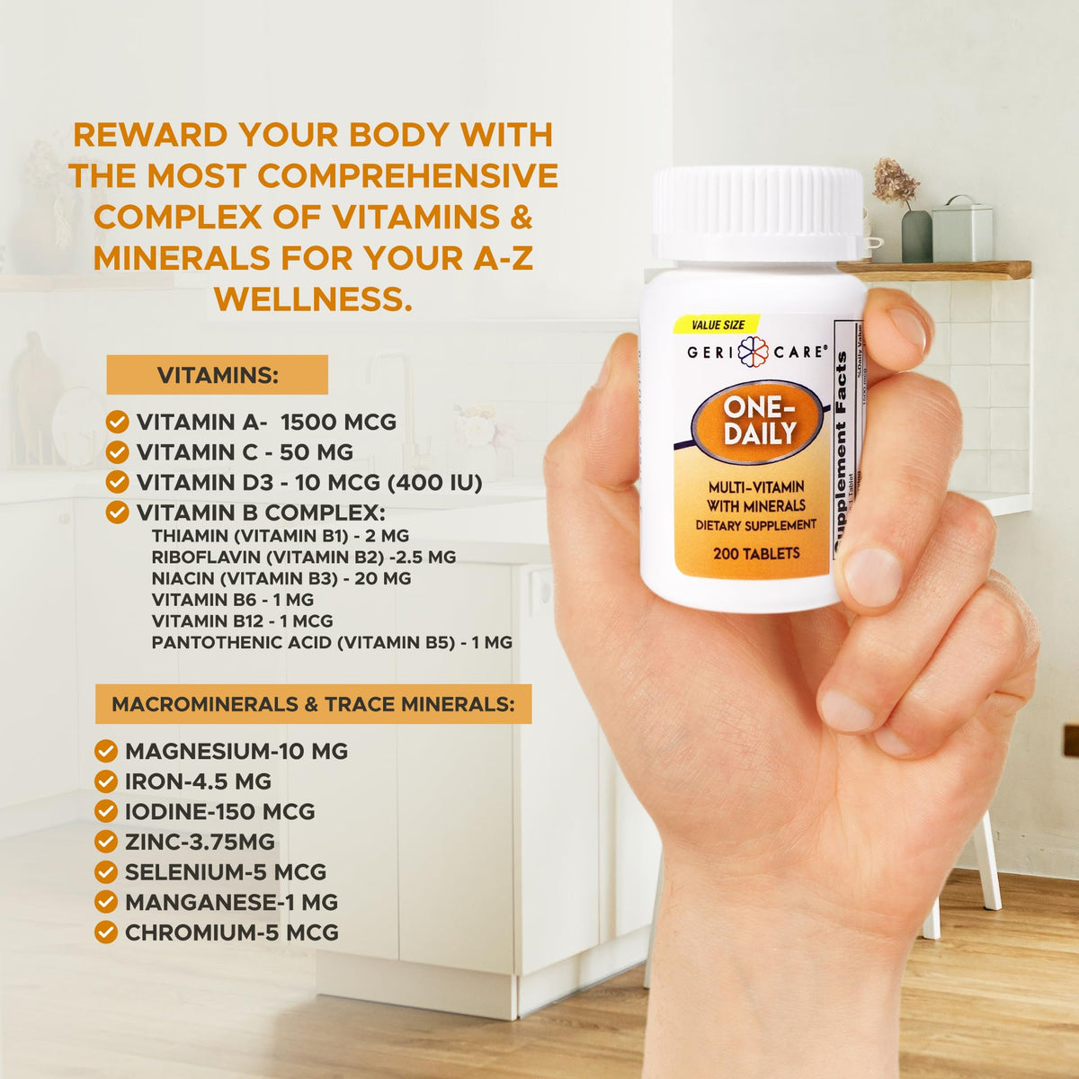 GeriCare One-Daily Multi-Vitamin & Minerals