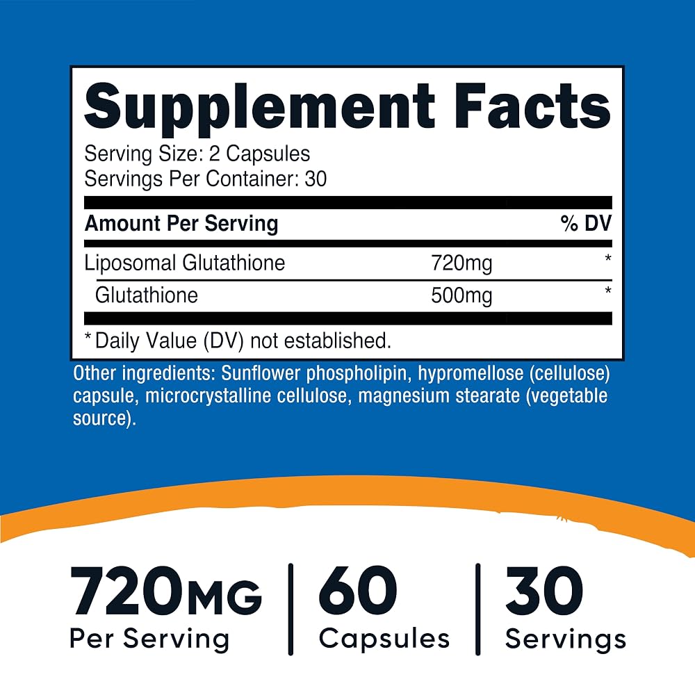 Nutricost Liposomal Glutathione Supplement - 60 Capsules - image 2
