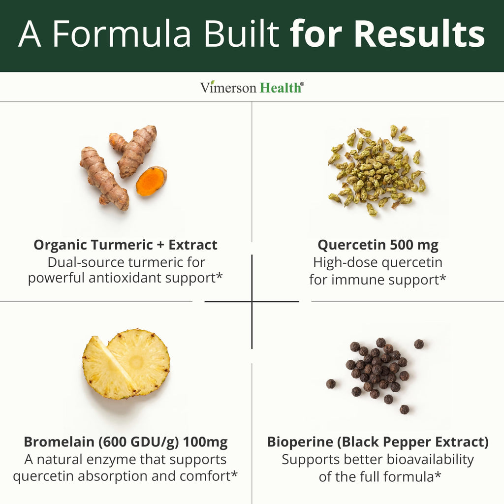 Vimerson Health Quercetin with Bromelain Turmeric Curcumin - 60 Capsules - image 4
